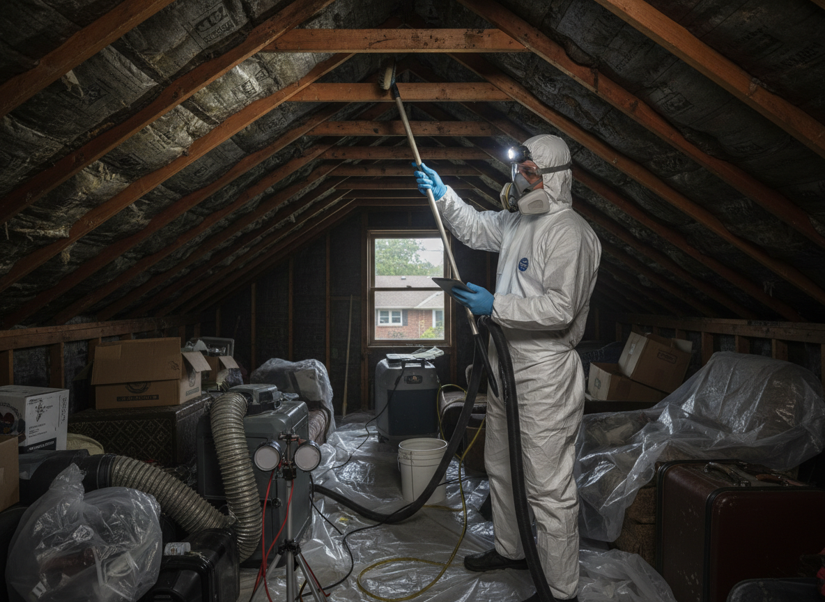 Attic mold testing and removal in Winnetka