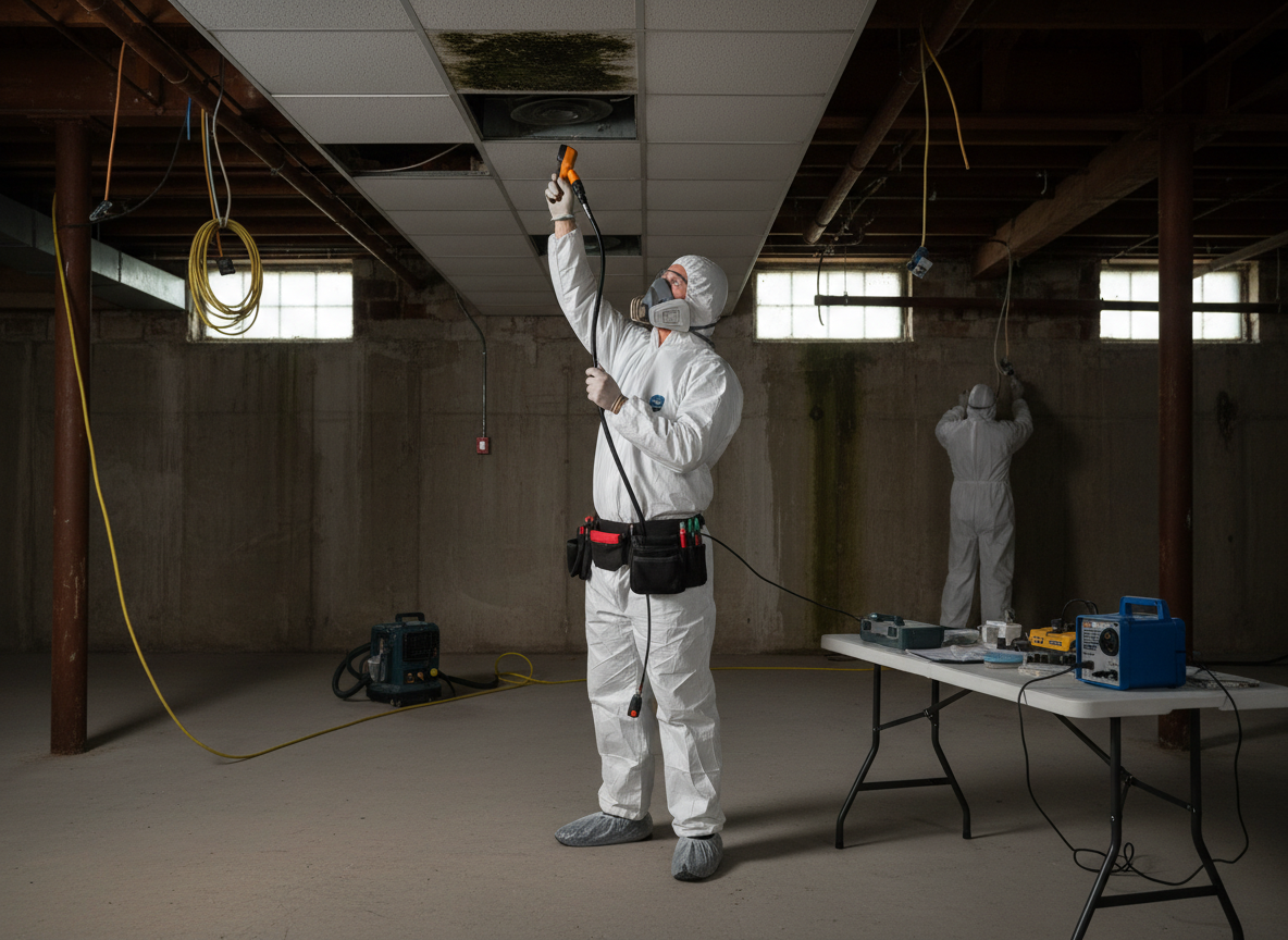 Commercial mold inspection in Winnetka