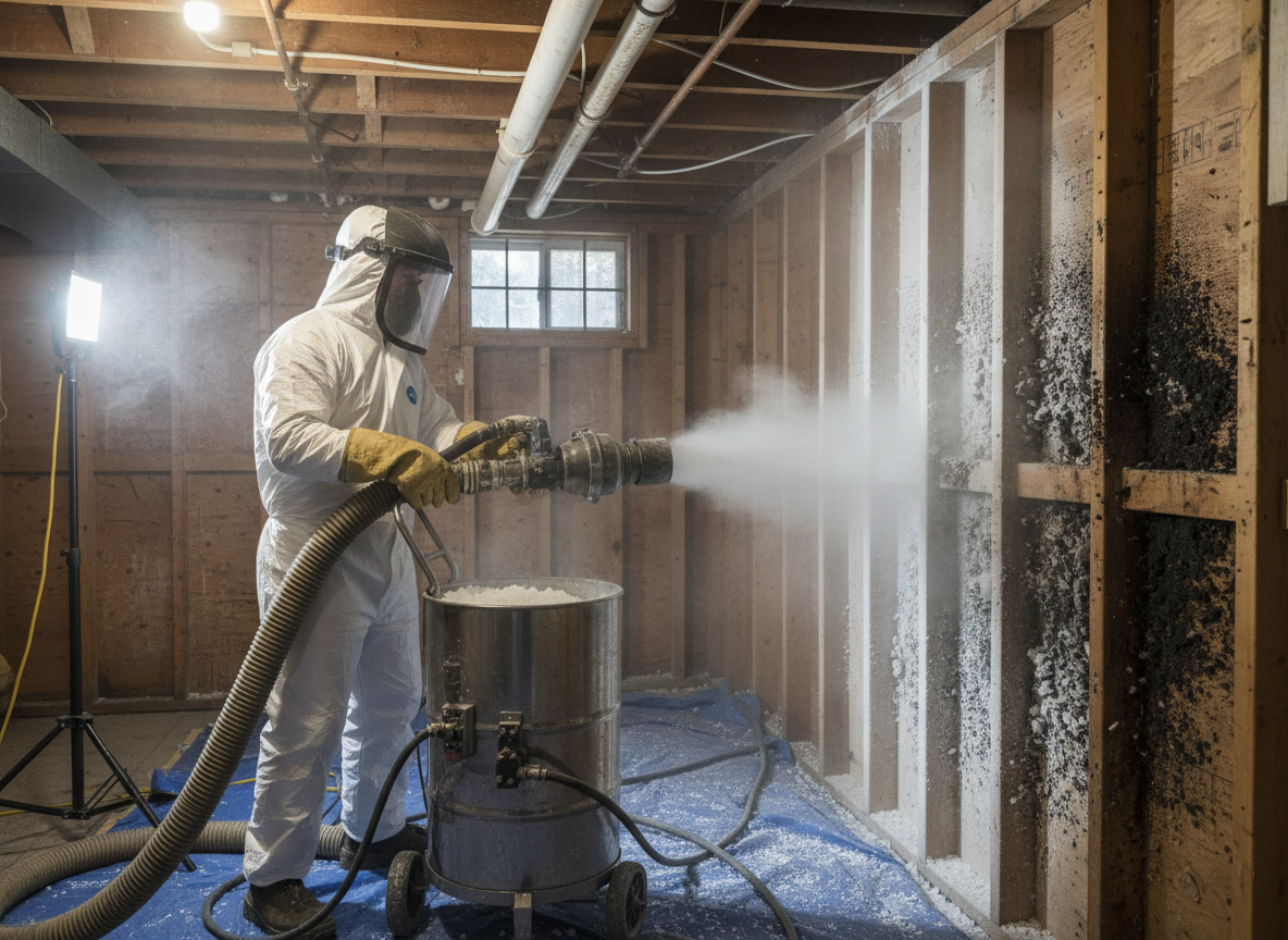 dry ice blasting mold in Winnetka
