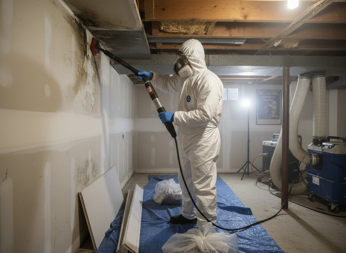 water damage mold remediation in Winnetka